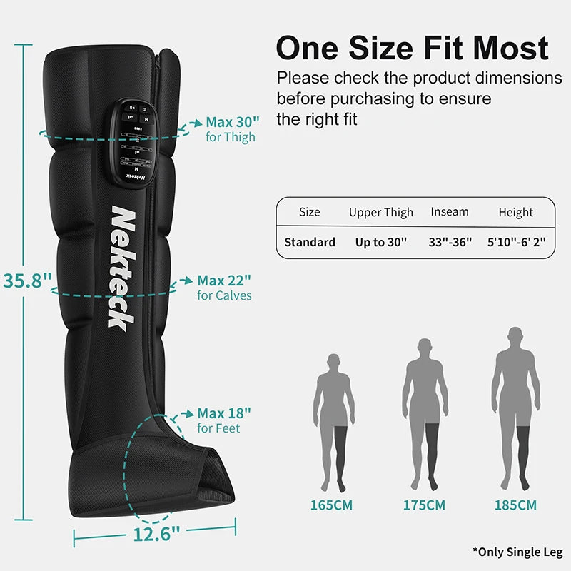Nekteck Air Pressure Leg Massager Cordless Foot Massage Boots
