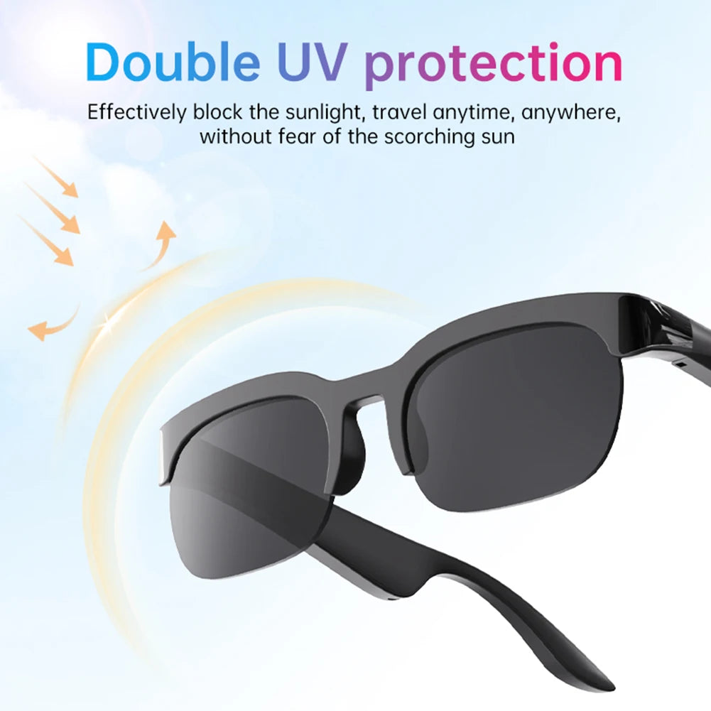APWIKOGER Smart Glasses AI Translator Bluetooth Sunglasses With UV Protection