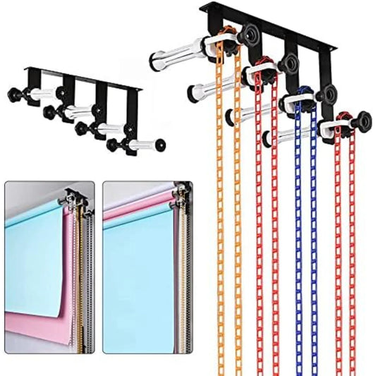 Wall Mount Four Roller Photography Backdrop Support System