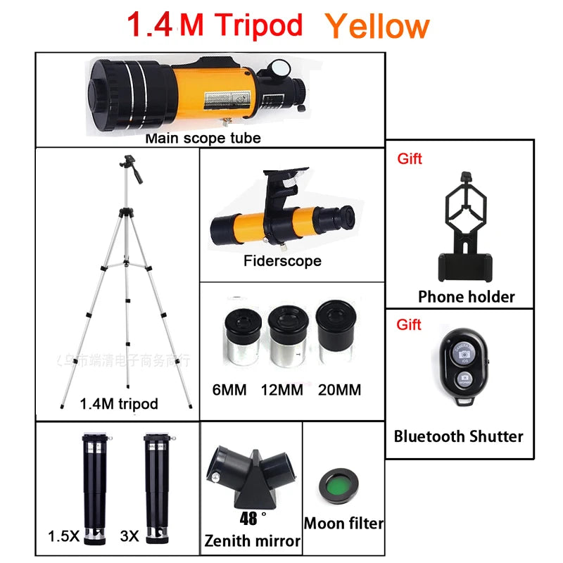 Borwolf 150x Monocular Astronomical Telescope F30070 HD Night Vision