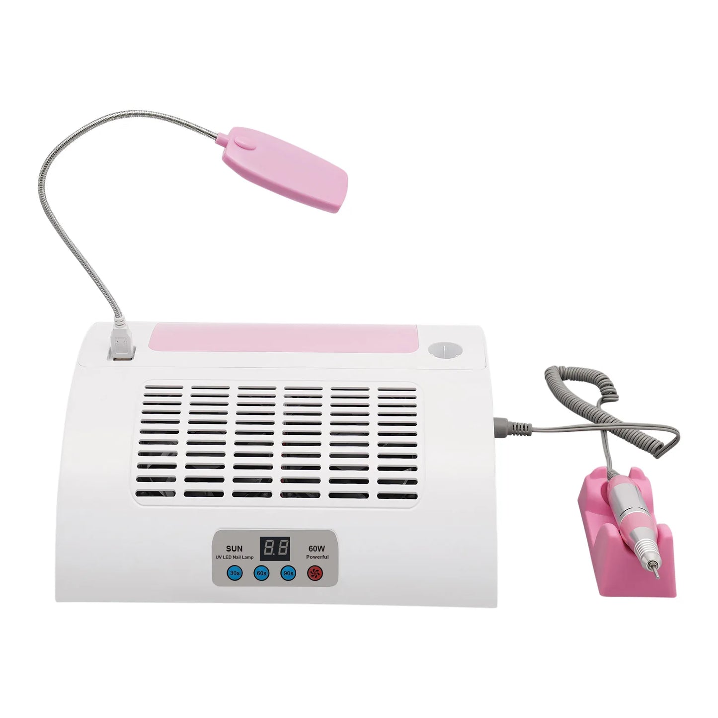 Bymaocar 5 In 1 Manicure Lamp Nail Dust Collector