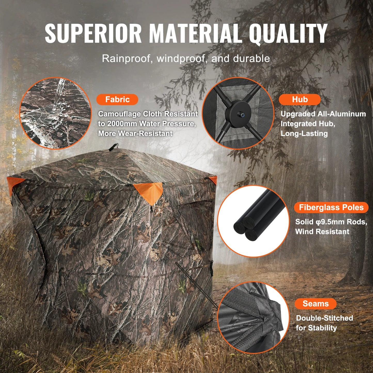 SucceBuy 270 Degree See Through Ground Hunting Blind