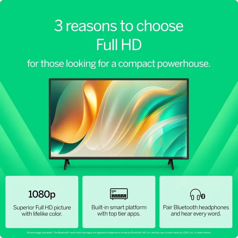 VIZIO 1080p Smart TV With AlexaVoice GoogleCast DTSVirtualXExperiencePremiumPerformance