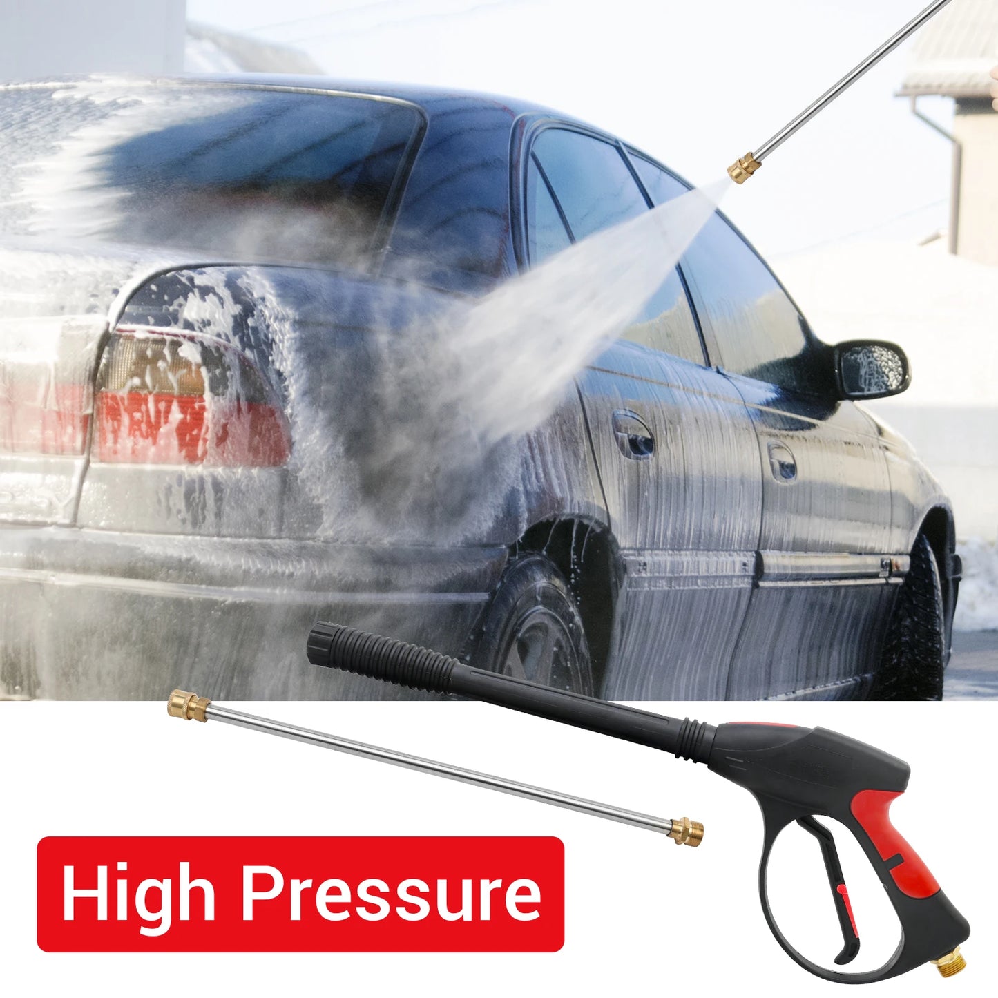 High Pressure Washer Gun 4000 PSI With Quick Connect Nozzles