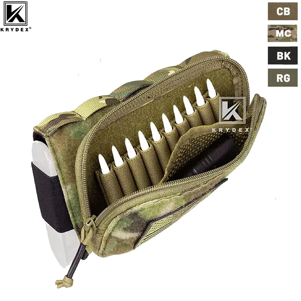KRYDEX Tactical Buttstock Ammo Shell Holder and Utility Pouch