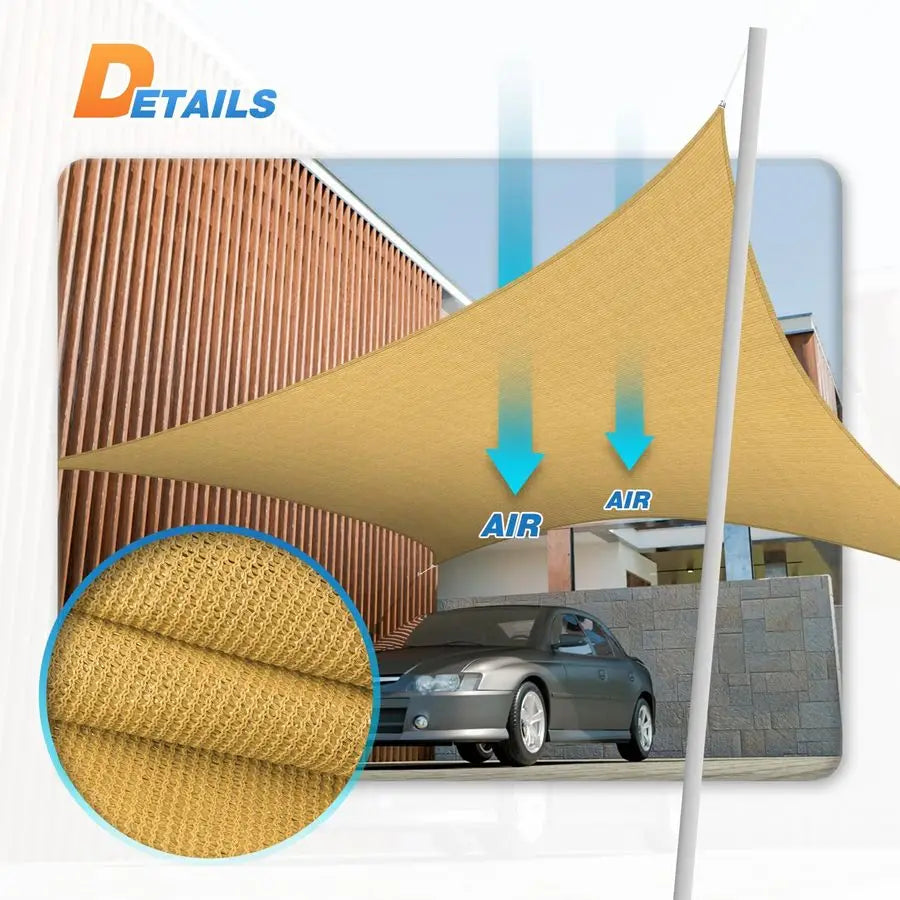 Sun Shade Sail Canopy UV Block Shade Cloth For Outdoor Patio Pergola