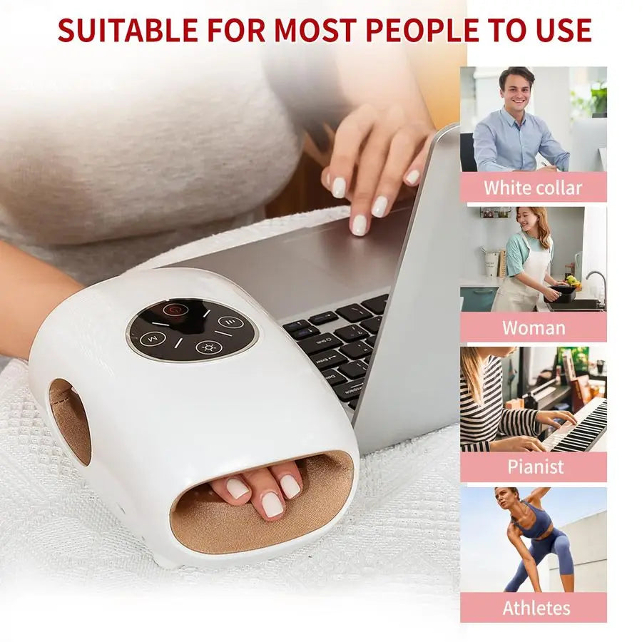Massager 3 Modes 5 Intensities 2 Levels of Heated Hand Massage for Arthritis and Wrist Massager Relief in Fingers, Wrists, and H
