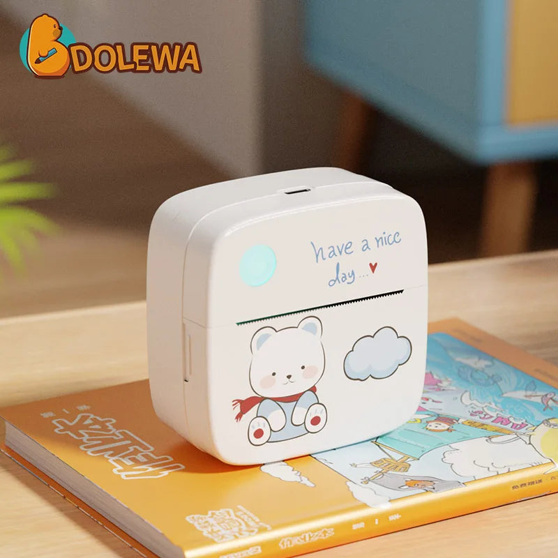 DOLEWA Mini Bluetooth Label Printer for Home and School