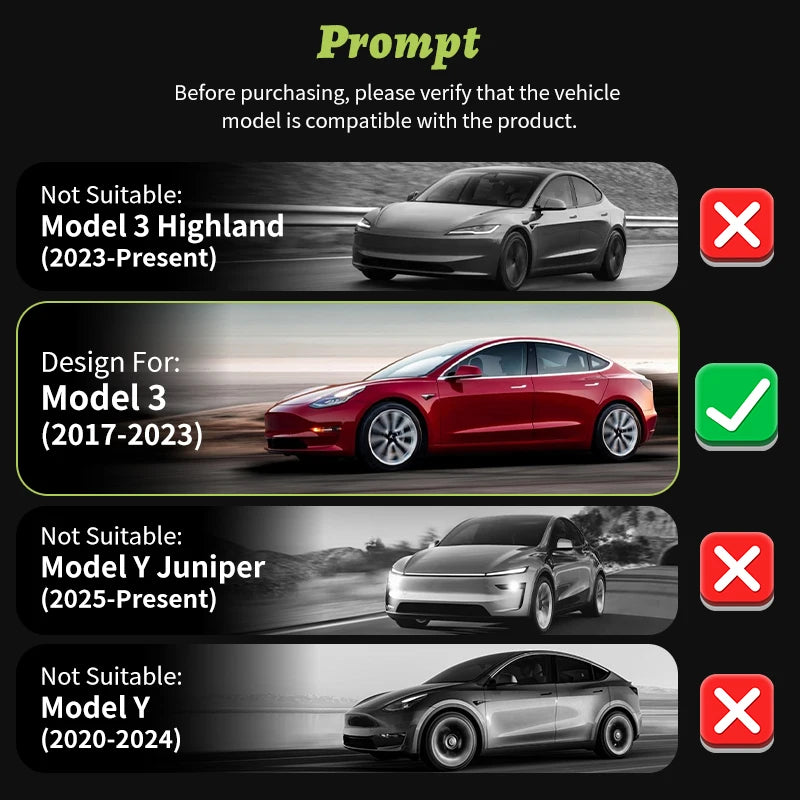 MOTENIO Wheel Covers For Tesla Model 3 Performance Hub Caps
