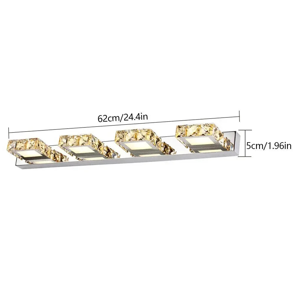 LED Bathroom Mirror Vanity Lights Crystal Front Wall Lamp