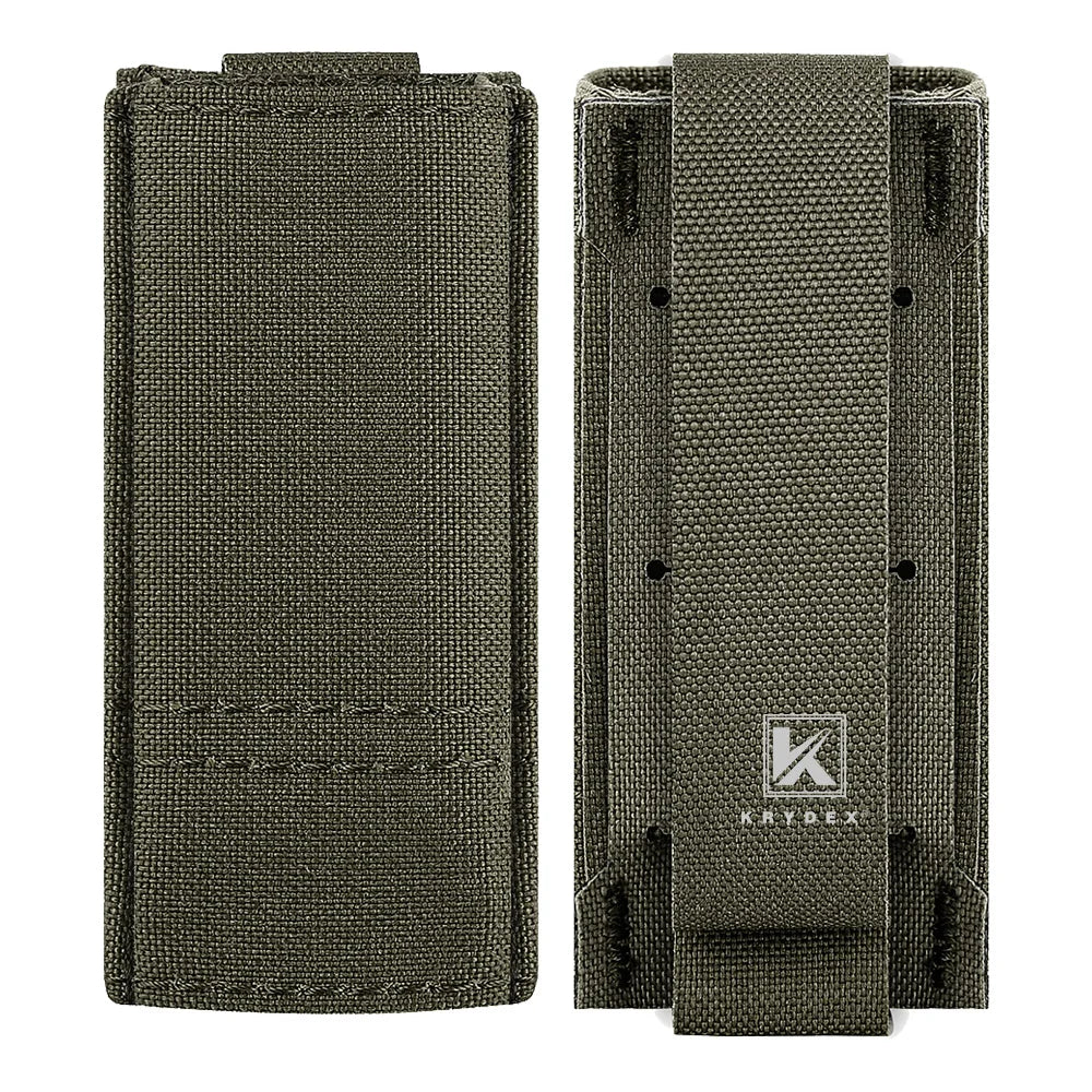 KRYDEX Tactical 9mm Pistol Magazine Pouch With MOLLE Kydex Insert