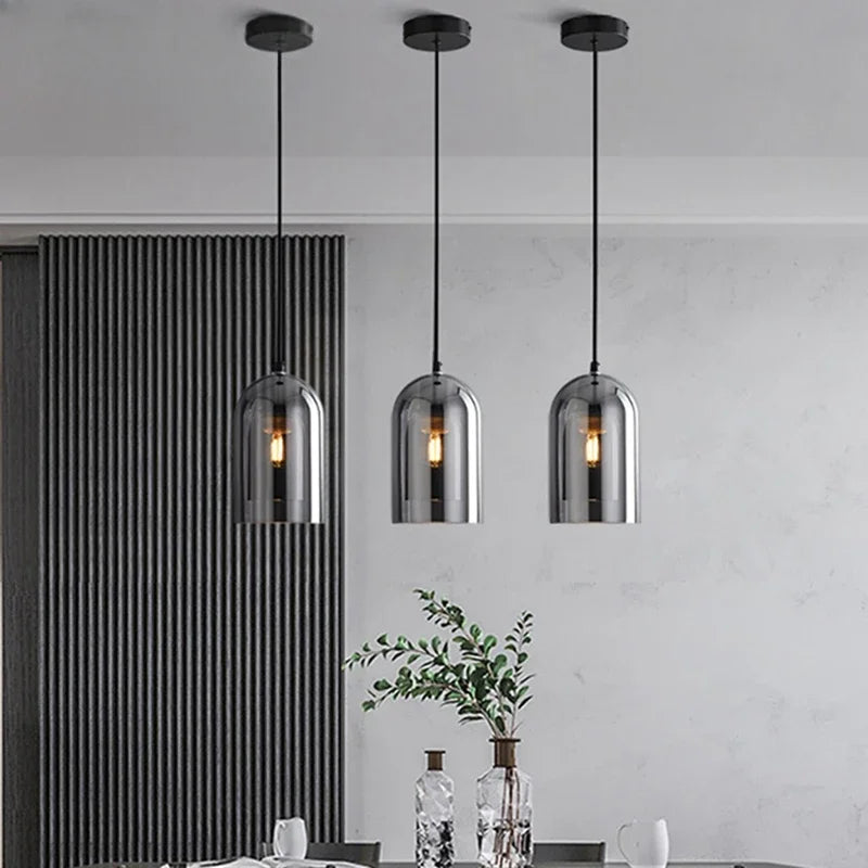 Nordic Modern Glass Ceiling Light E27 Fixture