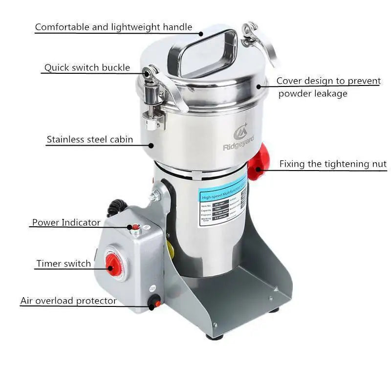 Hign-concerned Chemical Electric Grain Mill Grinder Stainless Steel Pulverizer