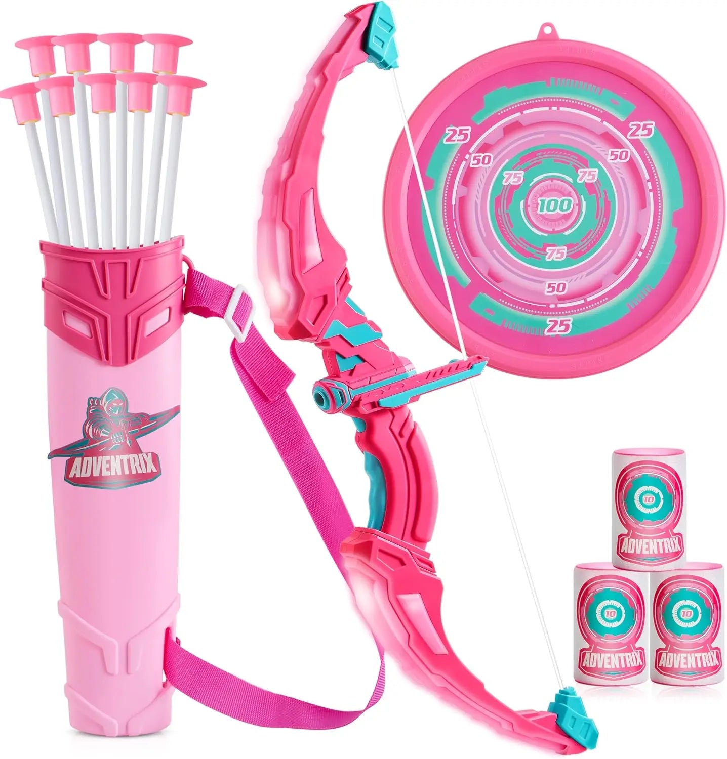 Joyfy Kids Bow and Arrow Set LED Light Archery Toy