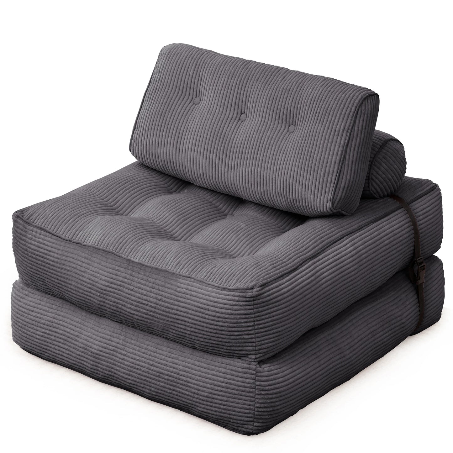 KORSER Convertible Floor Couch for Adult with Pillow Folding Sofa Bed  Comfort Floor Sofa Portable Sleeper Chair for Living Room