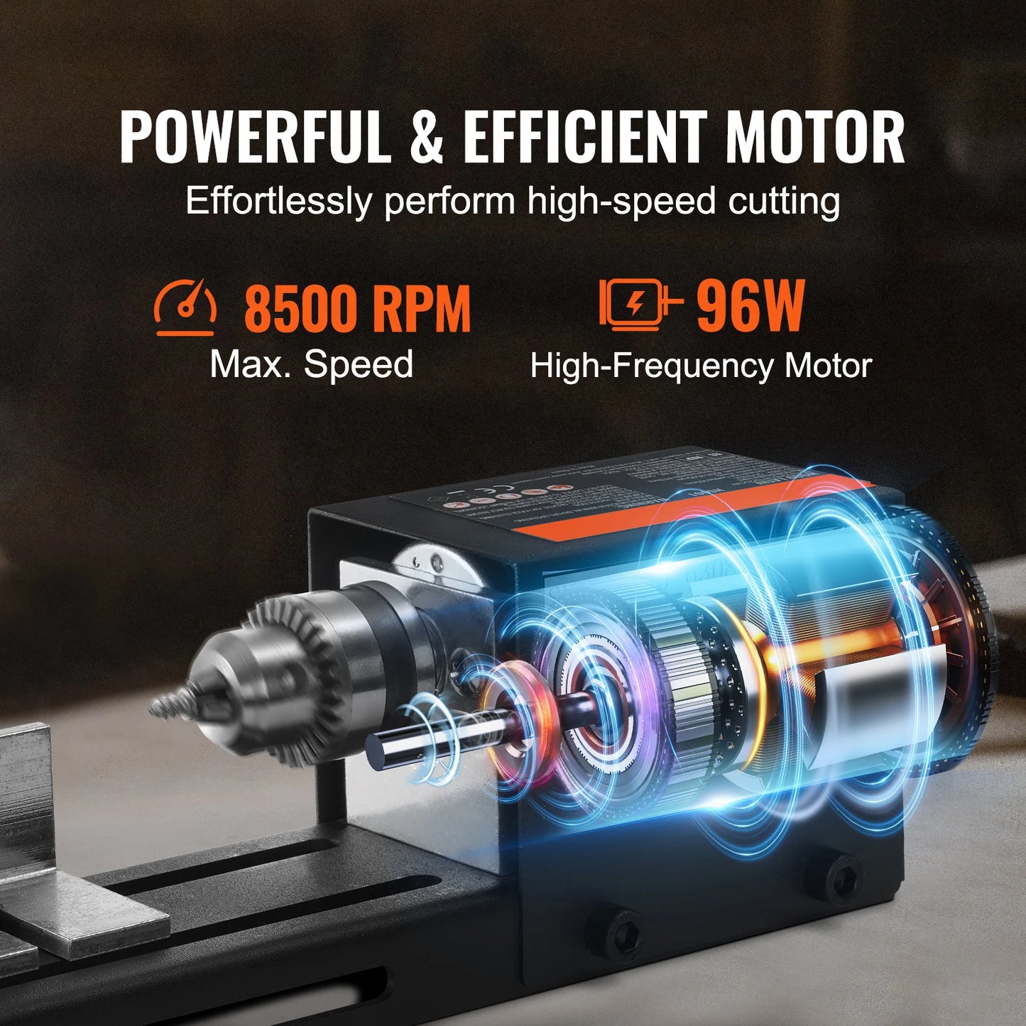SucceBuy Mini Wood Lathe 7 Speed DIY Woodworking Rotary Tool