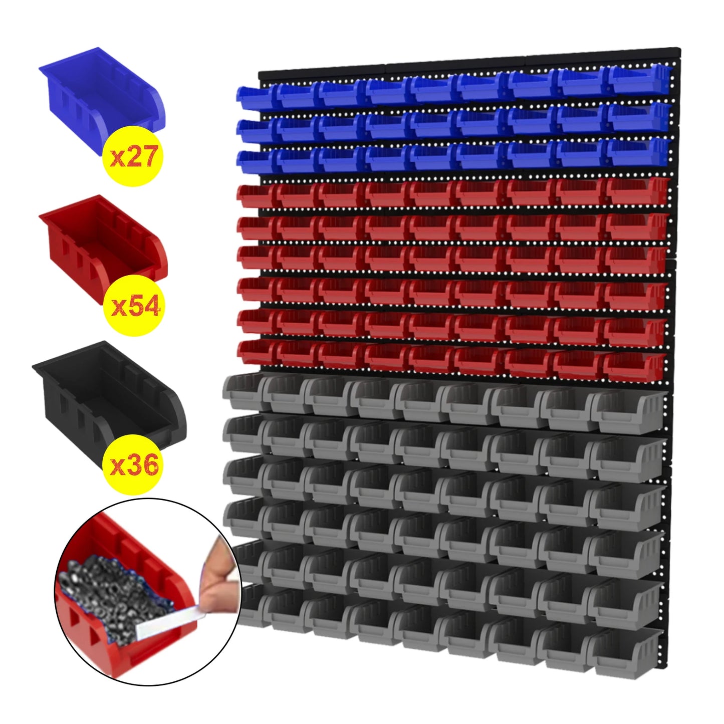 NONECN Wall Mounted Tool Organizer System for Screws and Nuts