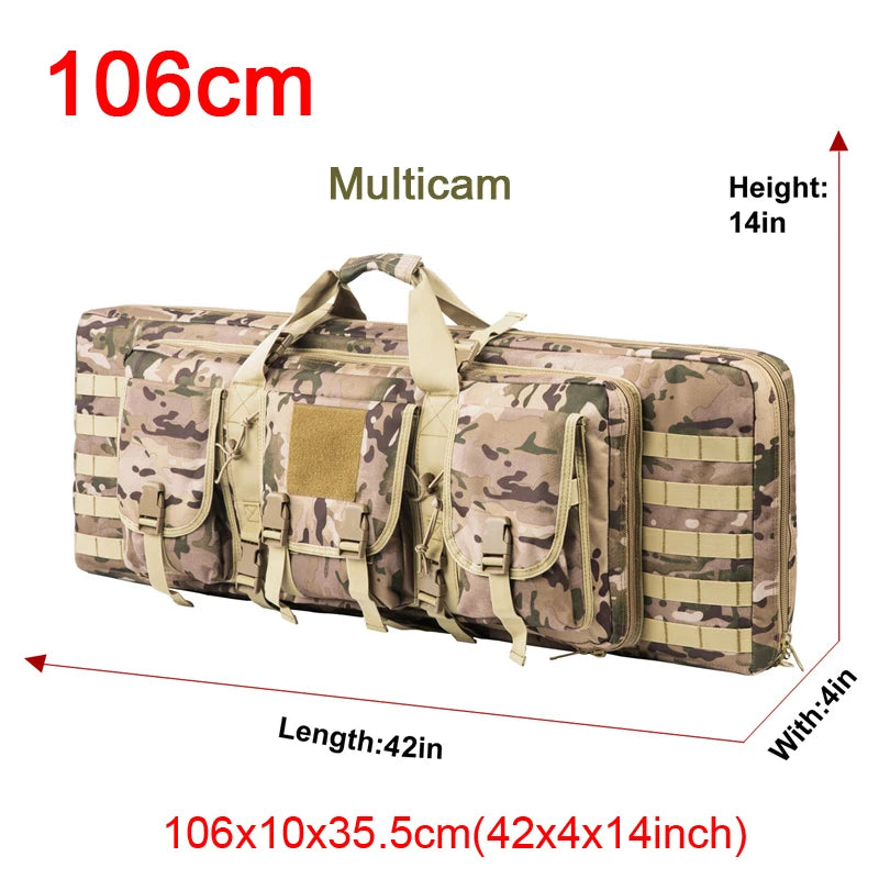 LQARMY Tactical Double Rifle Case Molle Bag for Airsoft Sniper Guns