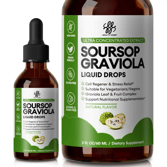 IMATCHME Organic Soursop Graviola Liquid Drops Antioxidant Immune Support