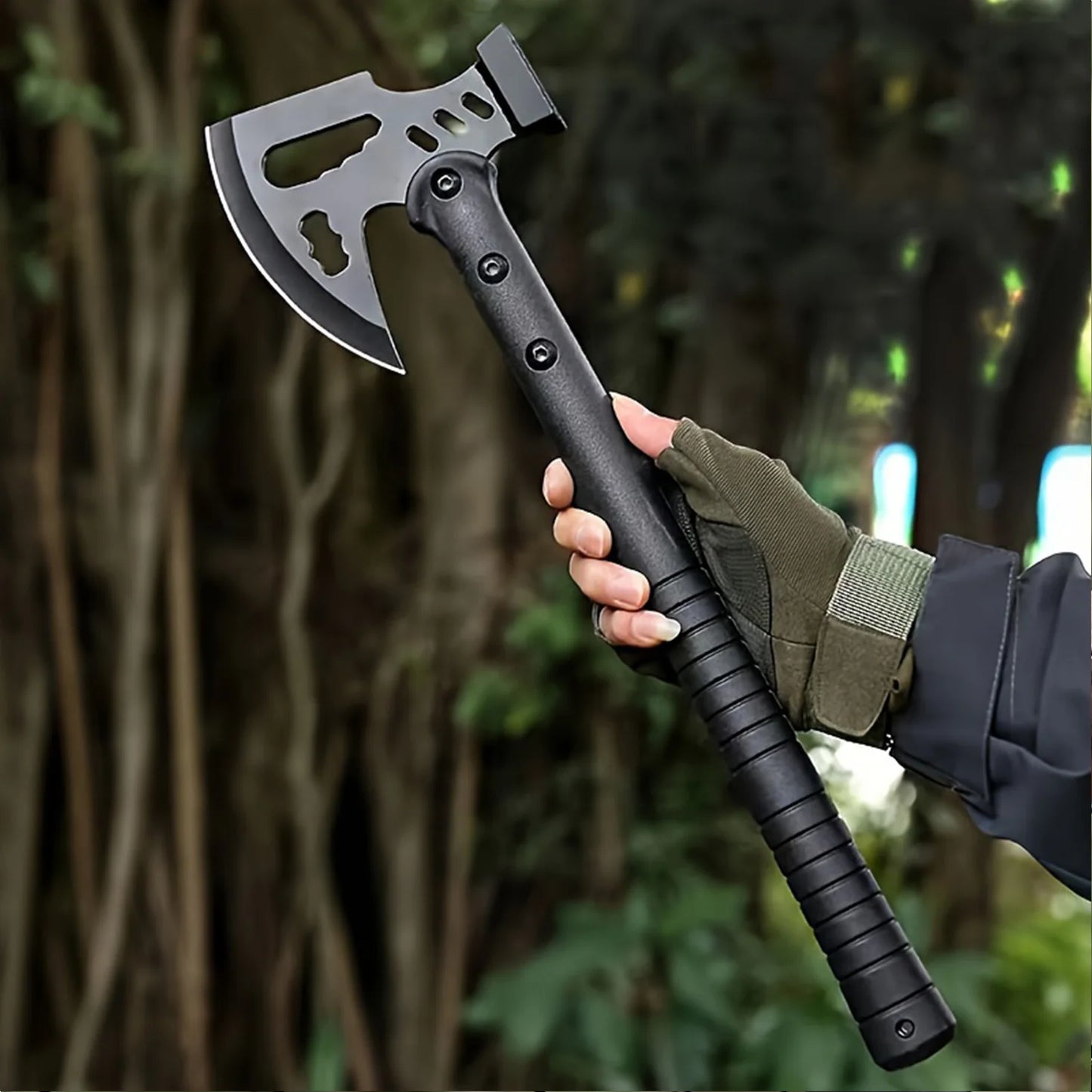 NONEDIY Survival Axe And Hammer Combo For Outdoor Use