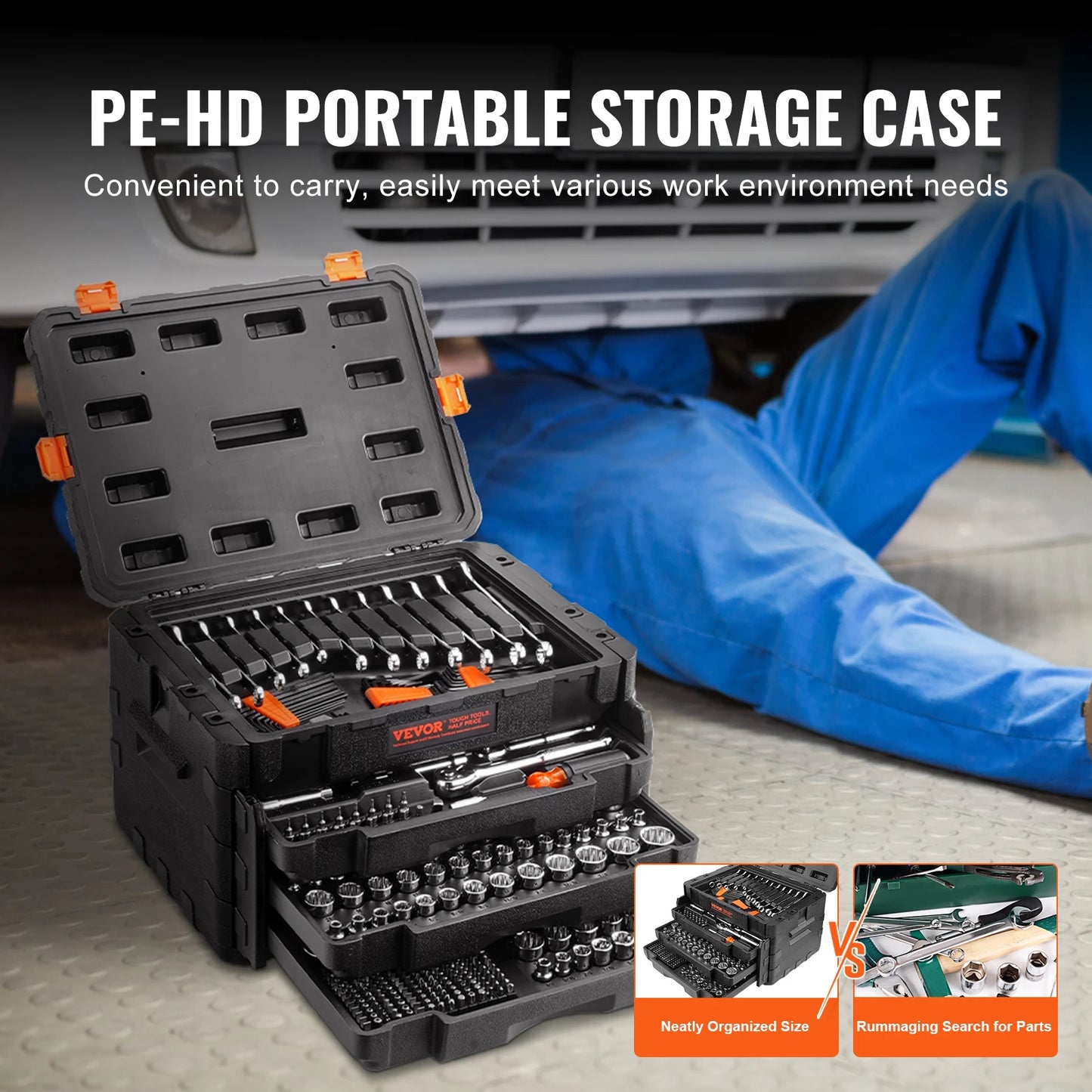 SucceBuy Mechanics Tool Set With Deep Sockets 450 Pieces