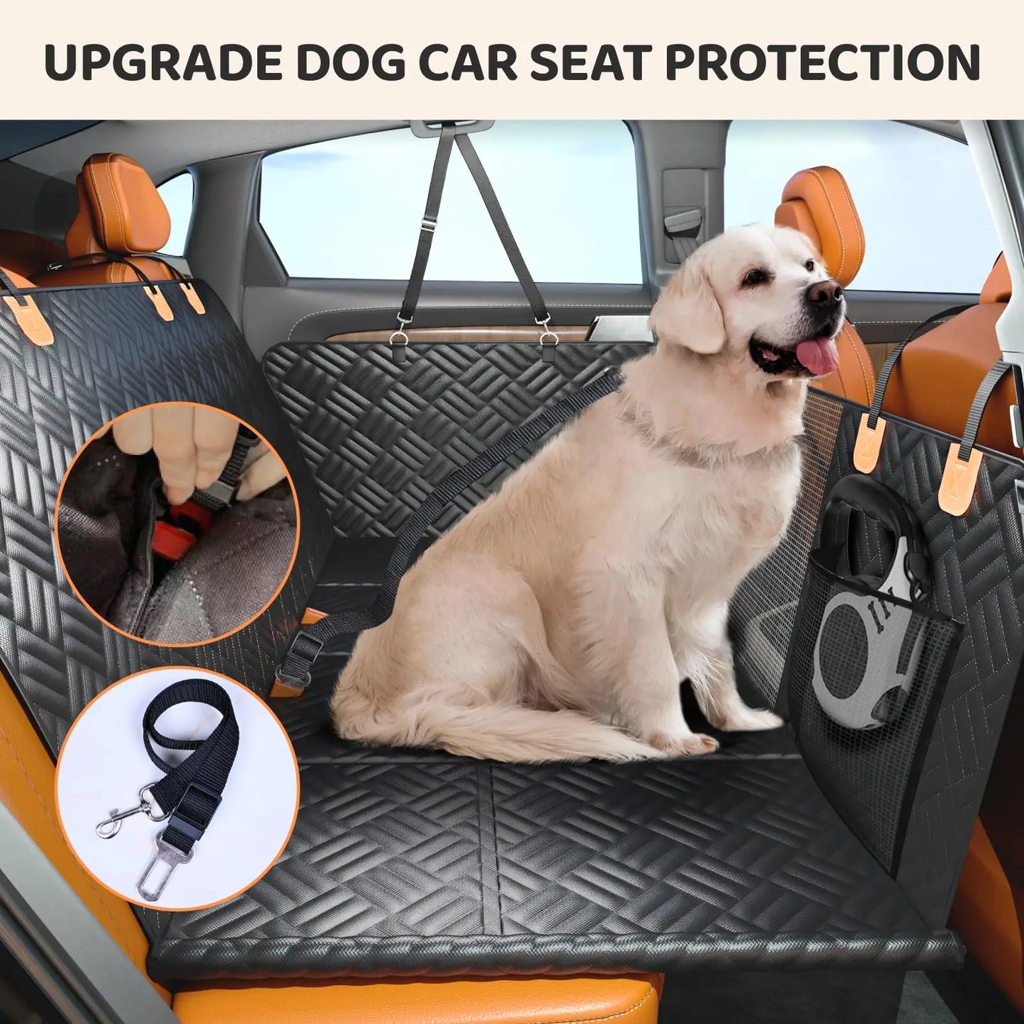 NONECN Rear Seat Dog Hammock Cover For Cars And SUVs