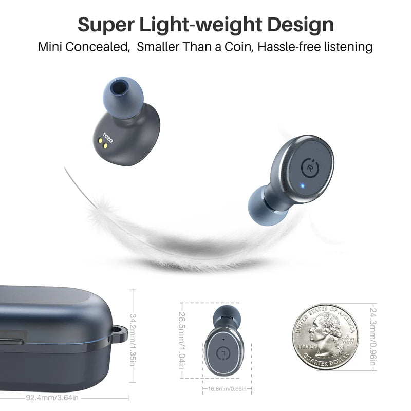 TOZO TWS Earbuds AI Translate Bluetooth 5.3 Earphones With Mic