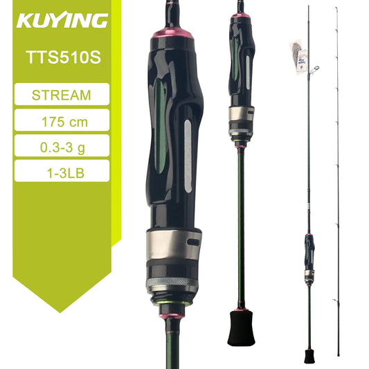 Kuying Teton Stream Rod Fast Action Carbon Spinning Casting 6-10lb