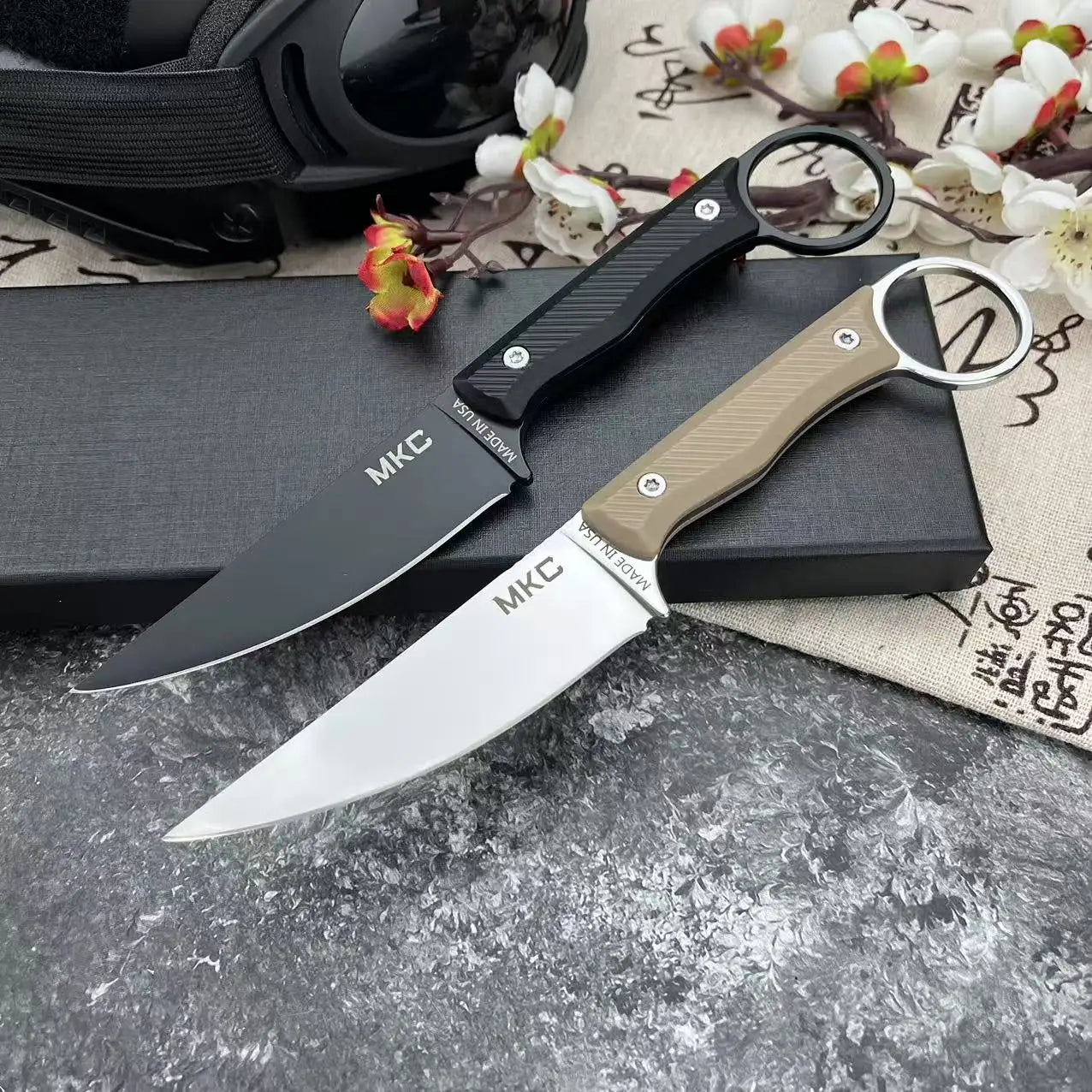 DIY Supplies Woodworking Fixed Blade Survival Knife MKC Outdoor Tactical