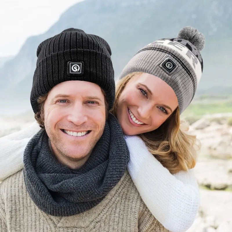 Savior Heat Heated Beanie Hat Battery Powered Rechargeable Winter Cap