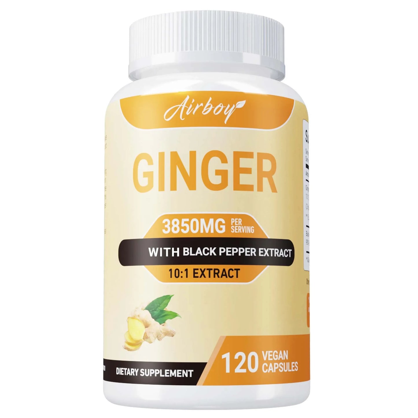 Airboy Ginger 3850MG Supplement Supports Immune System Digestion And Performance
