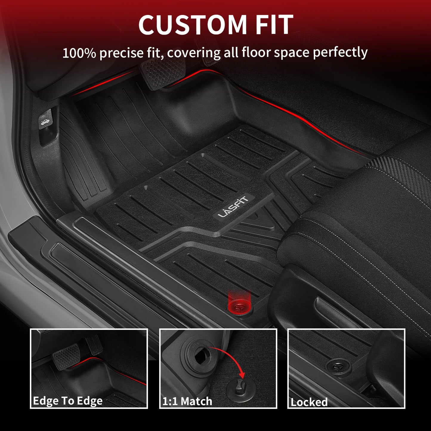 Lasfit All Weather Floor Mats Honda Civic 1st 2nd Row