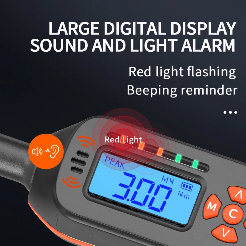 MoveCrab Digital Torque Wrench 1-340 Nm With 2 Percent Accuracy