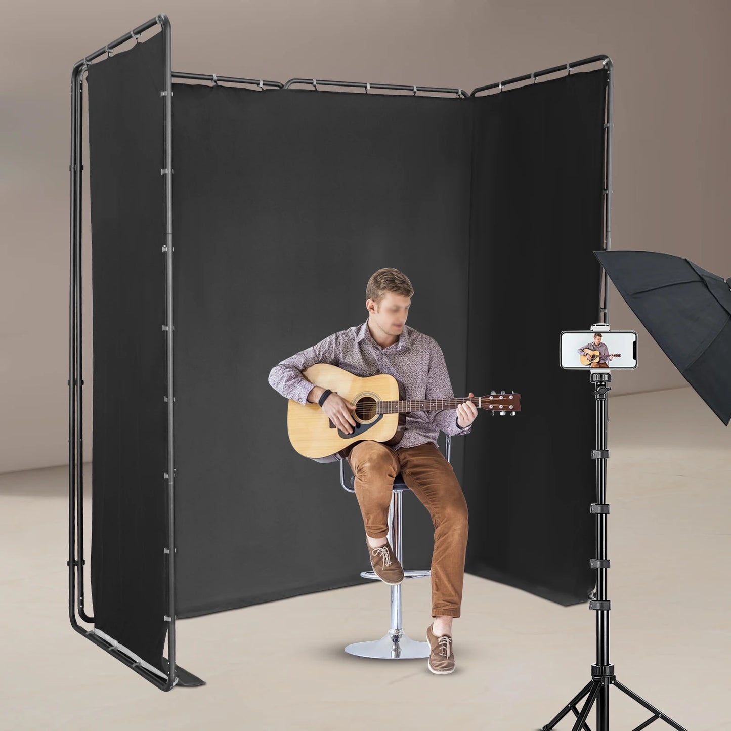 Photography Backdrop Stand With Cloth For Portable Studio Setup