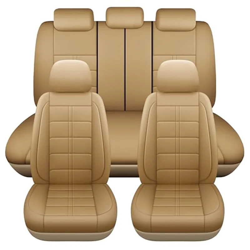 PU Leather Car Seat Covers Universal Fit Waterproof Breathable