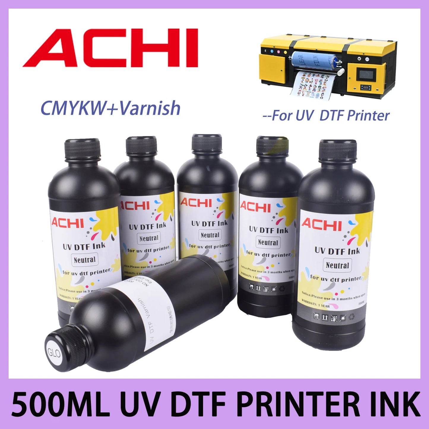 Cnczone IndustrialGrade UV DTF Ink for R1390 L800 DX4 DX5