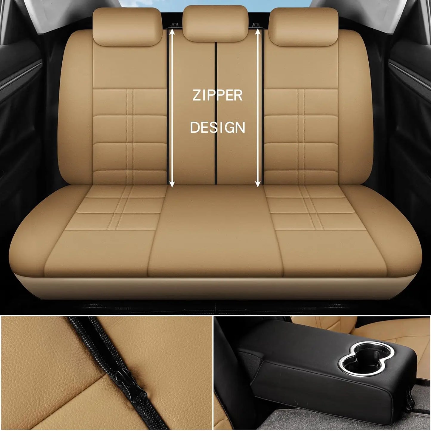 PU Leather Car Seat Covers Universal Fit Waterproof Breathable