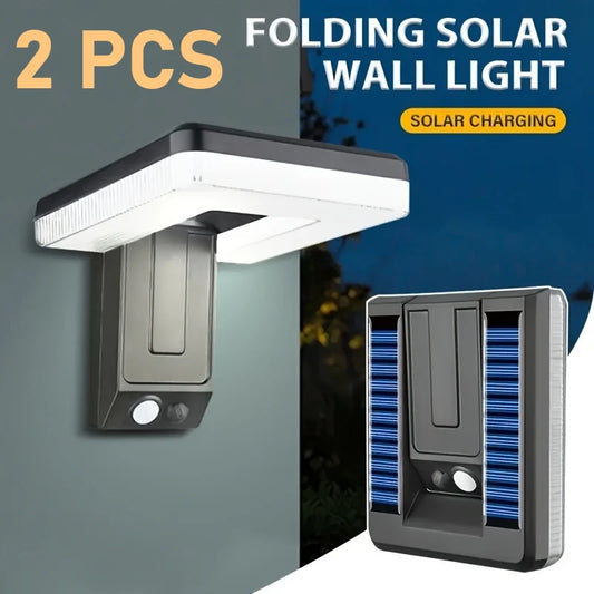 Solar Outdoor Wall Lights With Motion Sensor LED 120 Degree Wide Angle