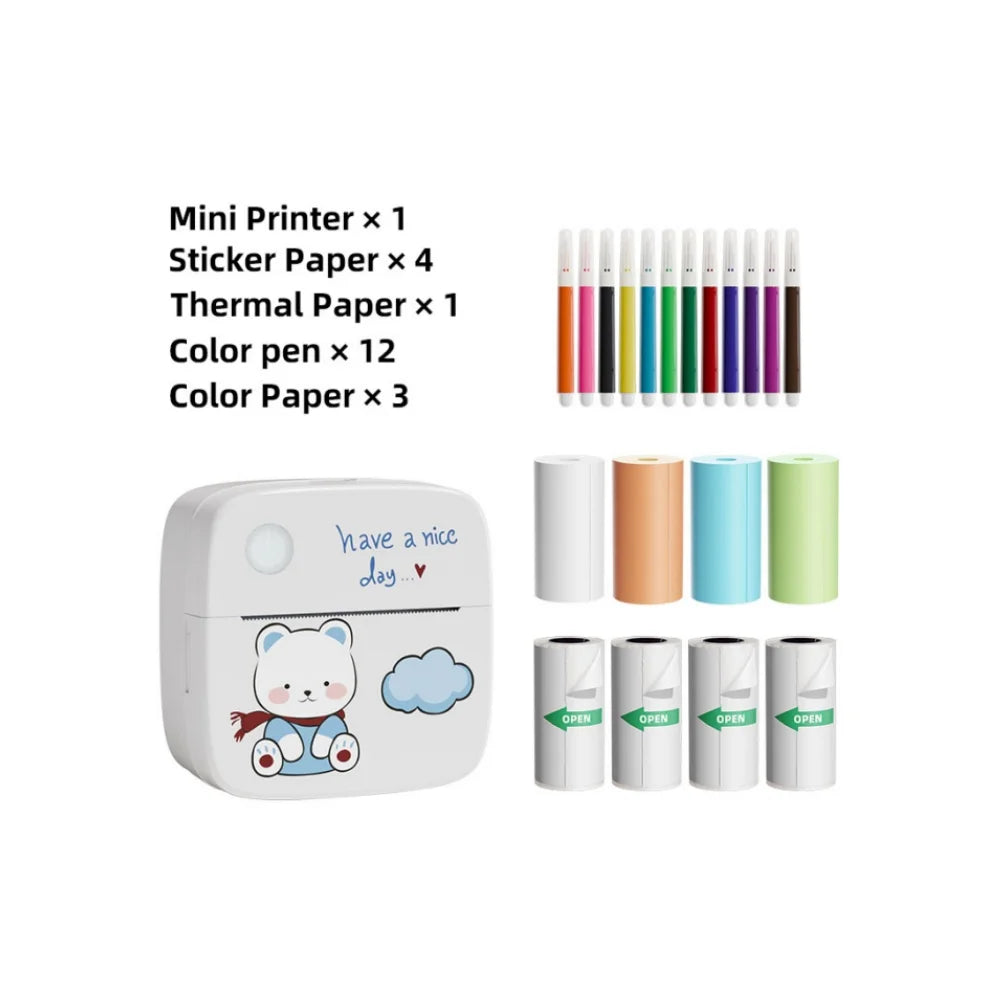 DOLEWA Mini Bluetooth Label Printer for Home and School
