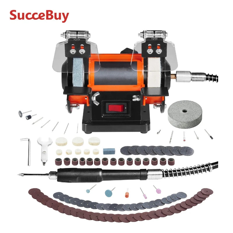 SucceBuy Jewelry Polisher Buffer Brushless Adjustable Speed Bench Grinder
