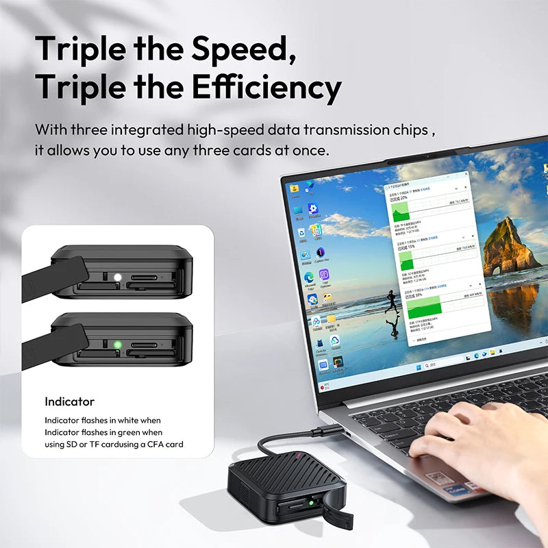 Ulanzi CRC10 3 In 1 Card Reader Case USB 3 2 Gen2 High Speed