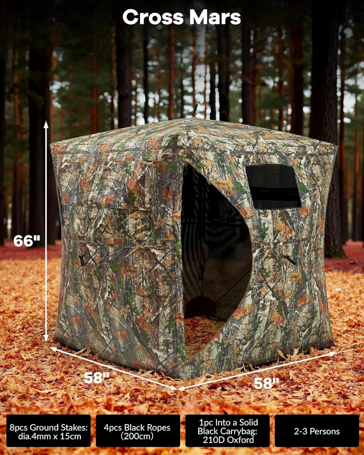 Twister CK Lightweight Pop Up Ground Blind 4-6 Hunters