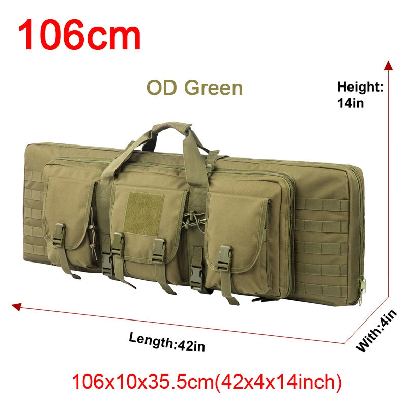 LQARMY Tactical Double Rifle Case Molle Bag for Airsoft Sniper Guns