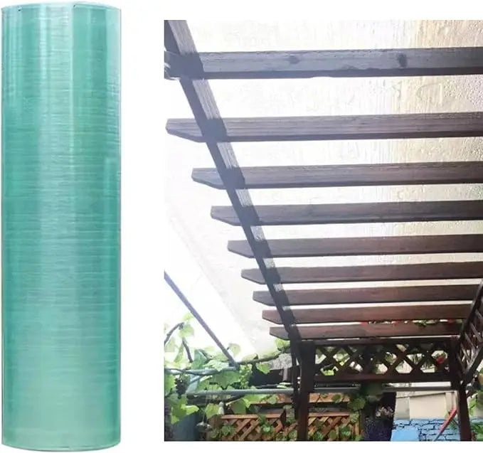 Waterproof Clear Polycarbonate Garden Roof Panels - Pergola Carport Sunroom Greenhouse Replacement, 32x315in with Screws