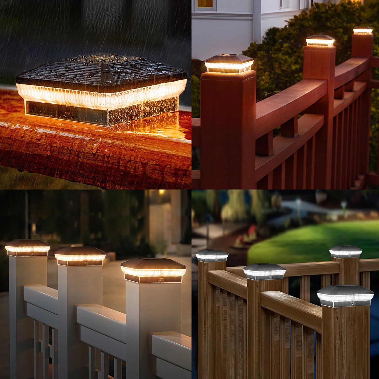 KPSTEK Solar Post Lights Outdoor LEDs With 3 Modes