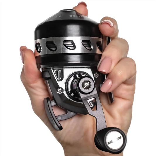 Spincast Bowfishing Reel Stainless Steel Left Right Reversible Handle