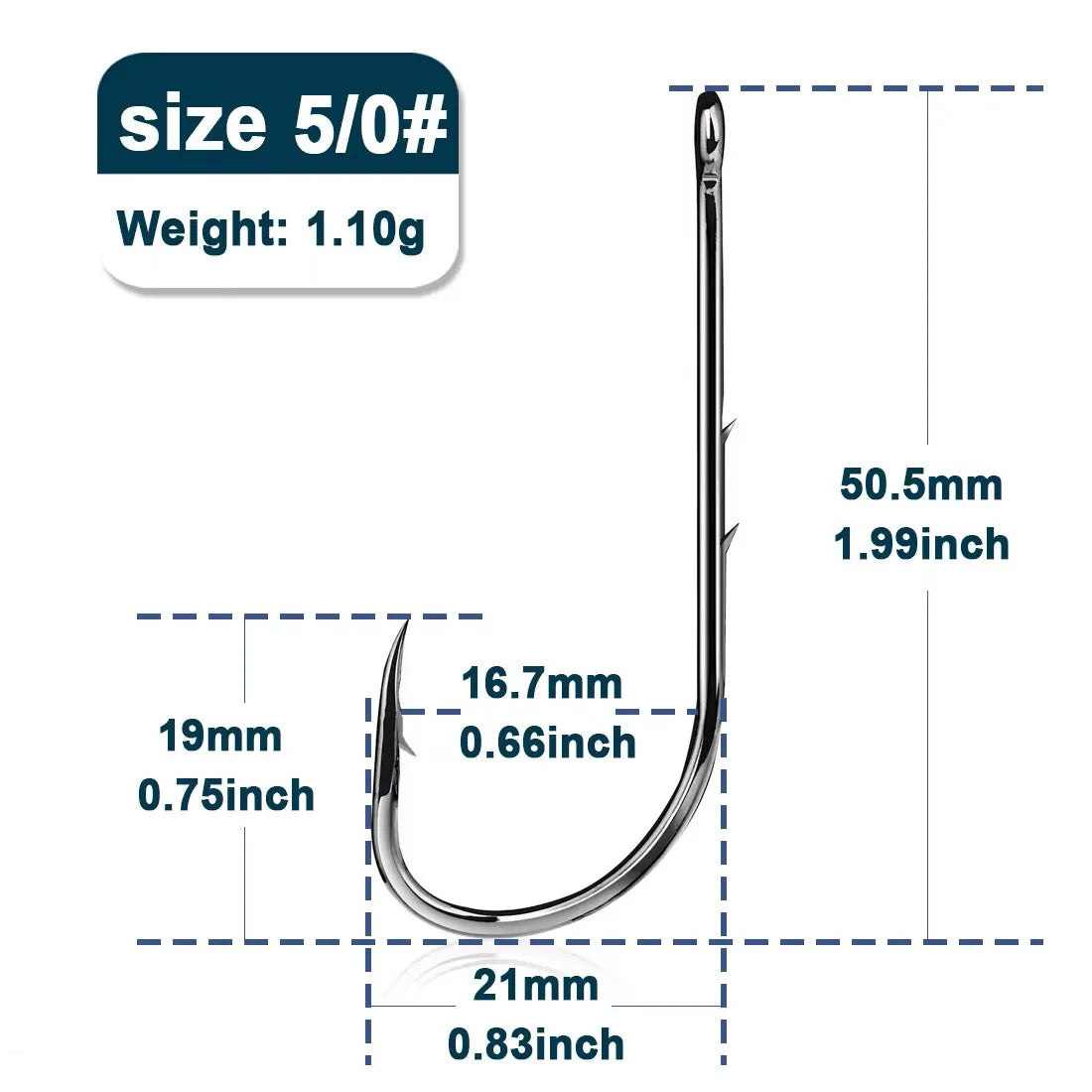 9KM DWLIFE Saltwater Long Shank Beak Hook Live Bait Holder