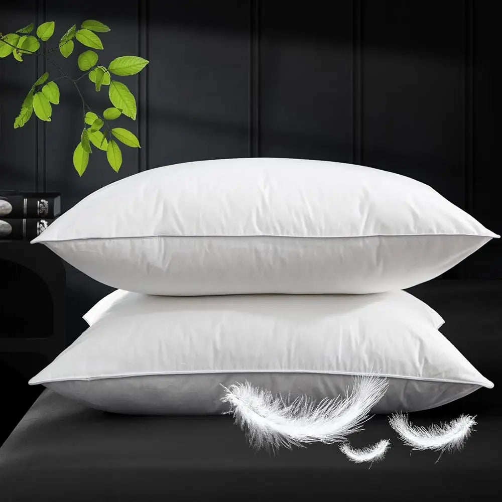 WQSPRINGCN Goose Down Pillows Luxury Soft Cotton Cover Hotel Collection
