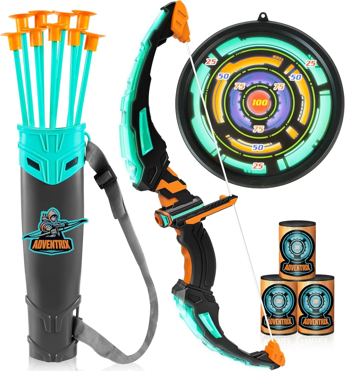 Joyfy Kids Bow and Arrow Set LED Light Archery Toy