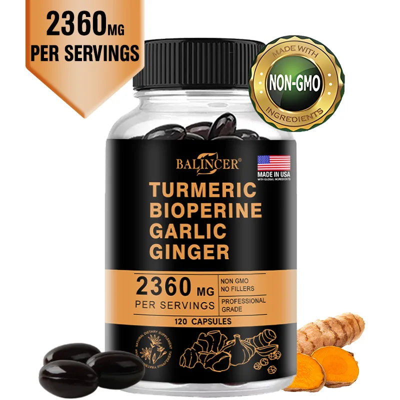 Balincer Turmeric Ginger Supplement for Digestive Immune Joint Health